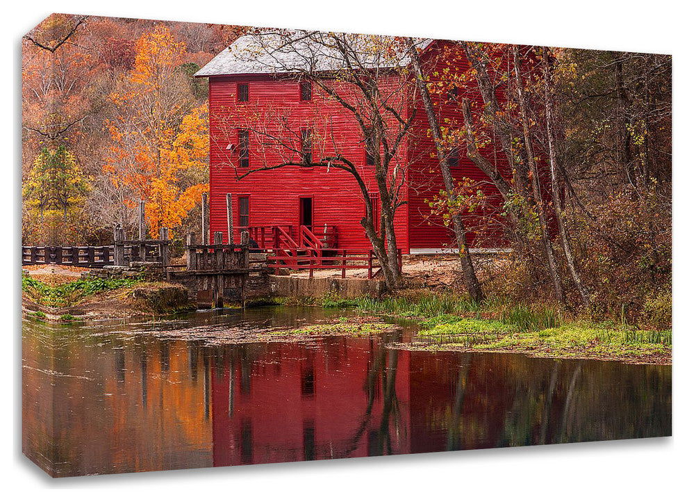Alley Springs Mill by David Hammond, Print on Canvas, 24"x16"