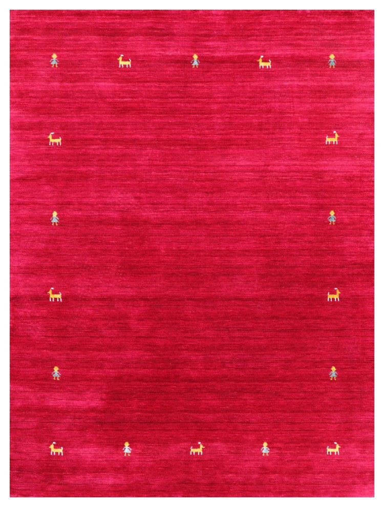 5' 0" X 7' 0" Hand-Knotted Persian Gabbeh Wool Rug - Q15295