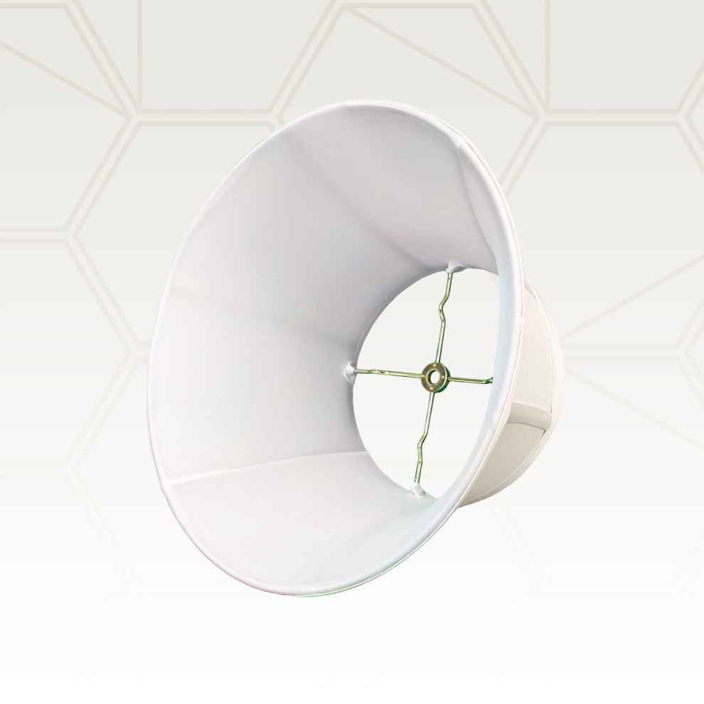 Royal Designs Shallow Drum Bell Bouillotte Lamp Shade, White, 13x19x11.25, Singl