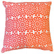 Orange Flower Print Down Pillow
