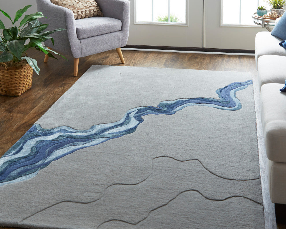 Weave & Wander Arwyn Modern Wool Rug, 8'x10'