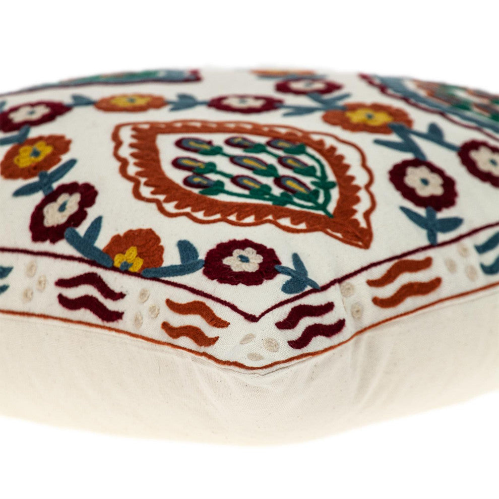 Parkland Collection Florina Beige Throw Pillow