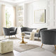 Armchair and Sofa Set, Velvet, Gray, Modern, Living Lounge Hospitality