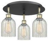 Caledonia 3 16.75" Flush Mount Black Antique Brass
