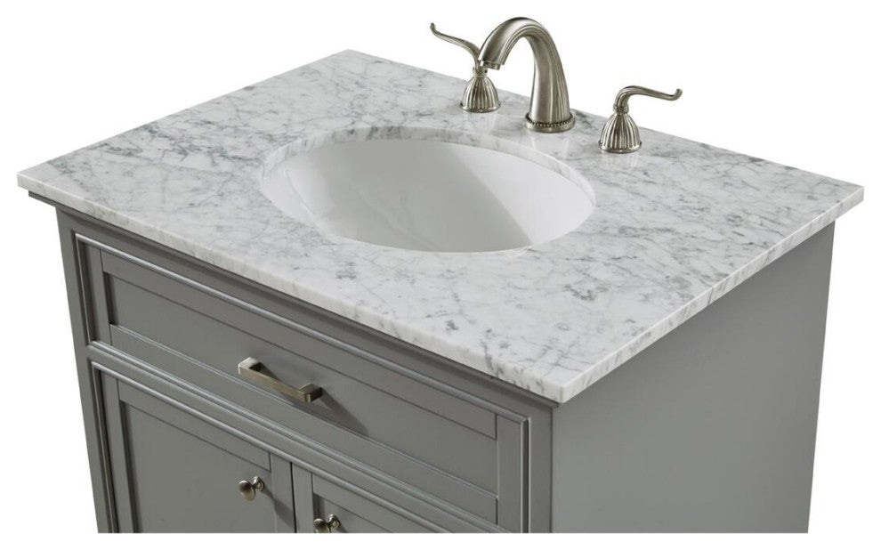 30" Single Bathroom Vanity Set In Light Grey