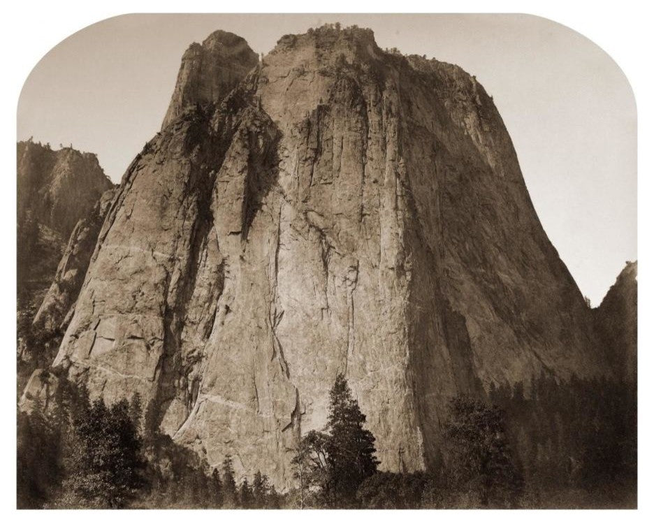 "Cathedral Rock - Yosemite, California, 1861" Print by Carleton Watkins, 18"x15"