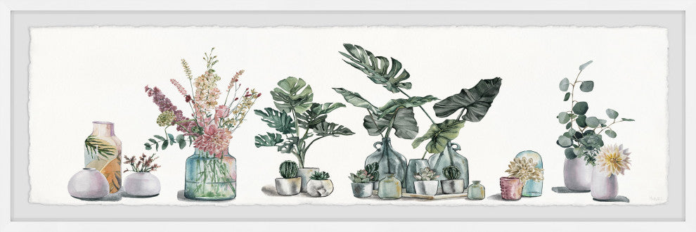 "Tropical Container Garden" Framed Painting Print
