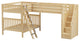 Elkhart Full Size Sleeps 4 or More Bunk Beds with Stairs, Natural