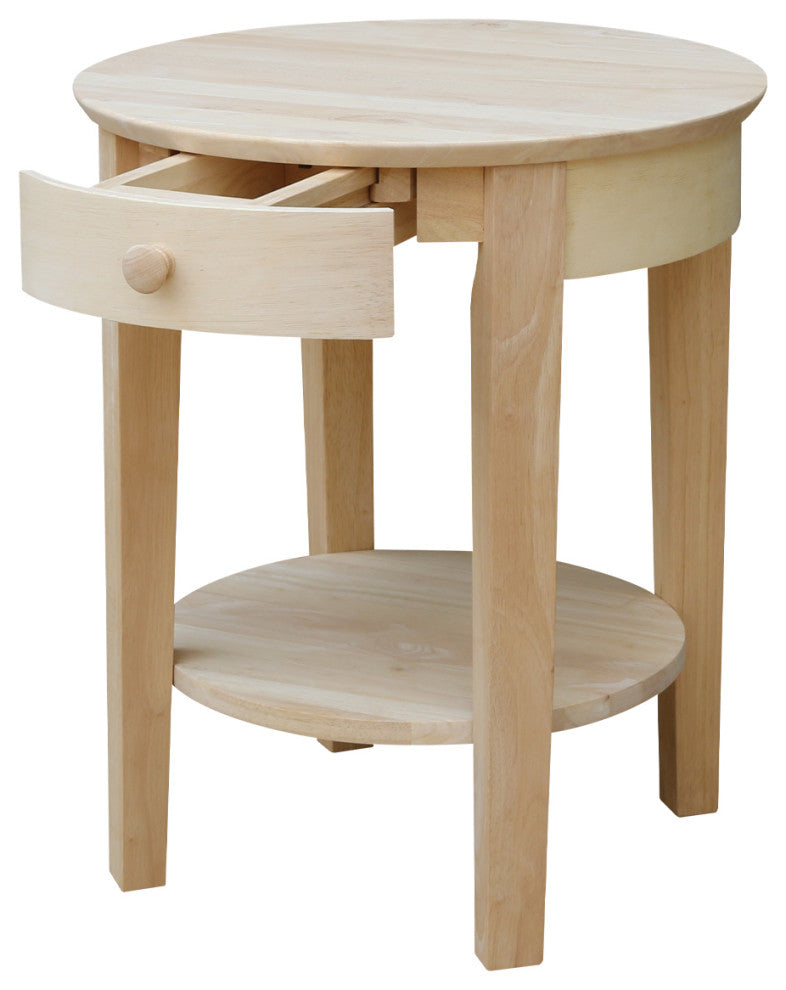 International Concepts Solid Wood Philips End Table, Unfinished