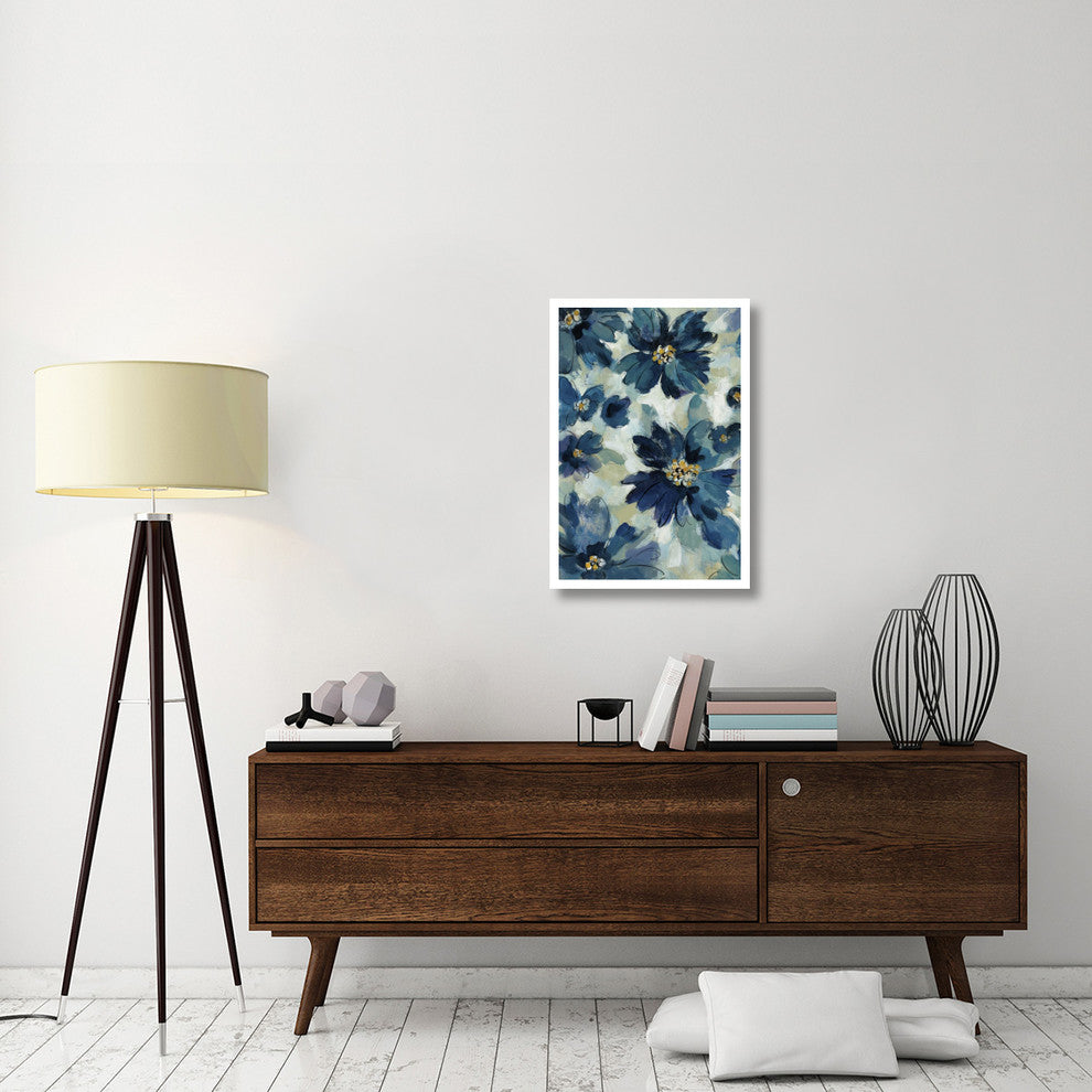 "Inky Floral I Crop" Digital Paper Print by Silvia Vassileva, 22"x32"