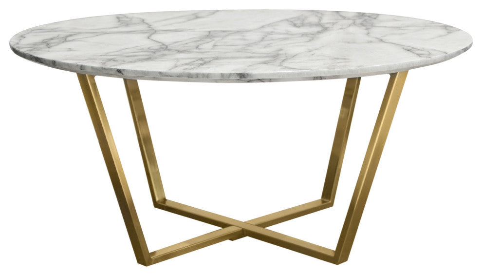 Vida 35" Round Cocktail Table, Gray