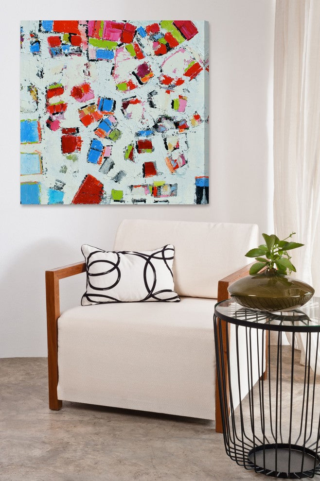 "View from Above" Painting Print on Wrapped Canvas, 24"x24"