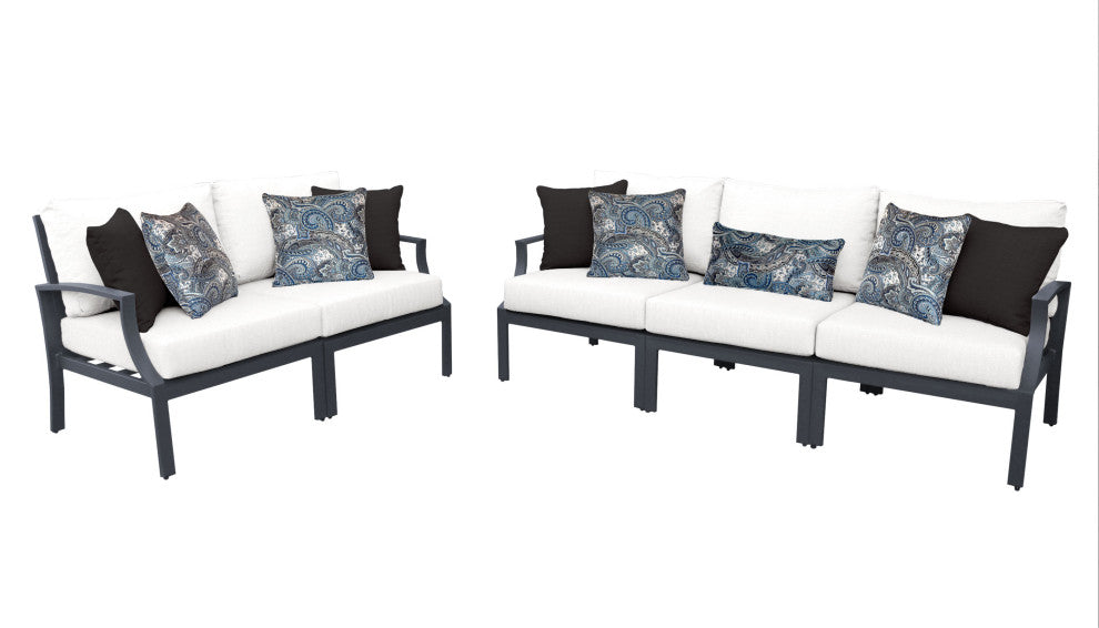 Lexington 5 Piece Outdoor Aluminum Patio Furniture Set 05a White