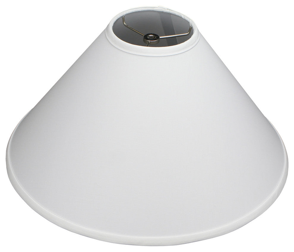 Fenchel Shades, 5"x18"x11" Spider Attachment Empire Lamp Shade, Linen White