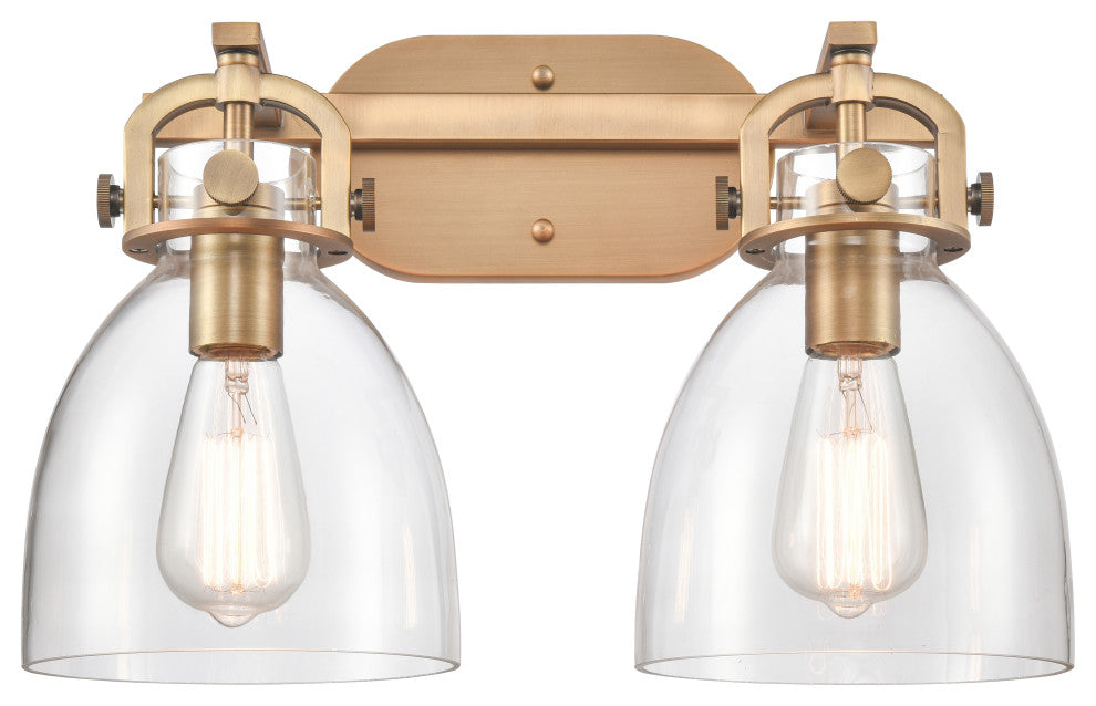 Innovations Lighting 412-2W-BB-7CL-LED Bell 2 Light 17" Bath Vanity Light