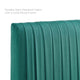 Platform Bed Frame, King Size, Velvet, Teal Blue, Modern Contemporary, Bedroom