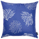 Blue and Silver Coral Reef Decorative Throw Pillow