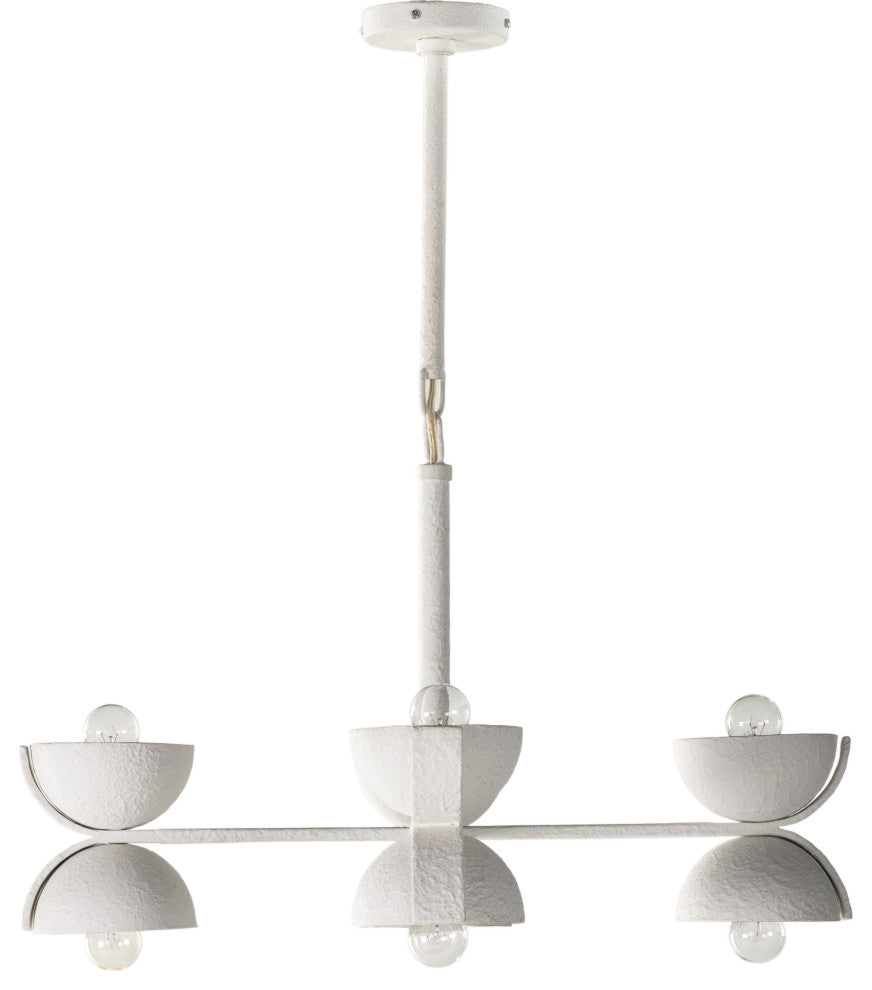 Santorini Chandelier-Matte White Plaster