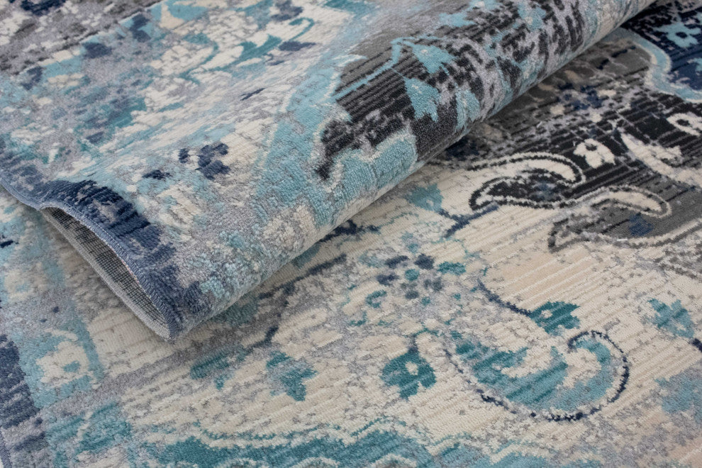 Noori Rug High-low Rosalee Silver/Blue Rug