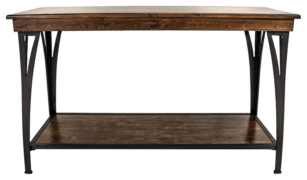 The District 50" Wide Sofa Back Table, Copper