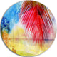 Retro Palm Leaf Watercolor, Trees Painting Round Wall Art, 11"