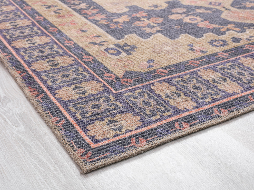 VER03 Vera Purple Power Loomed Indoor Area Rug, Purple, 10' X 13'