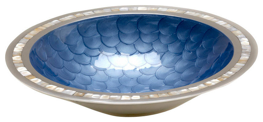 Classic 15" Round Bowl, Azure