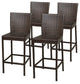 4 Barbados Barstools w/ Back Espresso