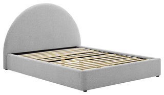 Resort Upholstered Fabric Arched Round Full Platform Bed