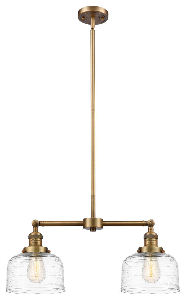 INNOVATIONS 209-BB-G713-LED 2-Light Island Light Brushed Brass