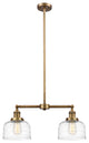 INNOVATIONS 209-BB-G713-LED 2-Light Island Light Brushed Brass