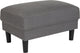 Bari Upholstered Ottoman In Dark Gray Fabric