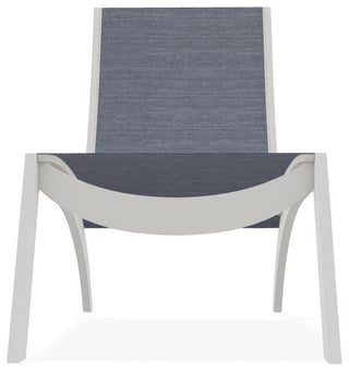 Dune Sling Stackable Outdoor Hydro-Lounge Chaise, Augustine Denim/Snow