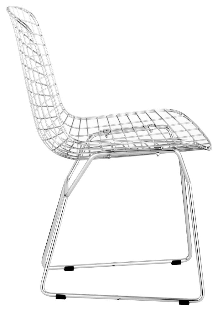 Wire Dining Chair (Set of 2) Chrome