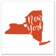 Orange and White New York Pride 16x16 Canvas Wall Art