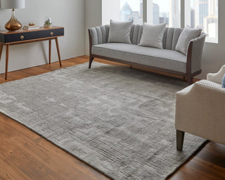 Kinton Modern Abstract, Gray/Ivory, 3'x5' Area Rug