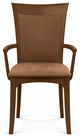 Copeland Morgan Upholstered Armchair, Saddle Cherry, Dark Brown Microsuede