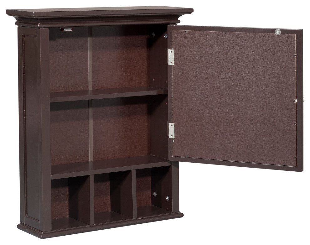 Wooden Medicine Cabinet with Mirrored Door
