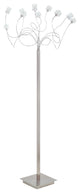 Modern Floor Lamp With Clear Glass Shades and Foot Dimmer