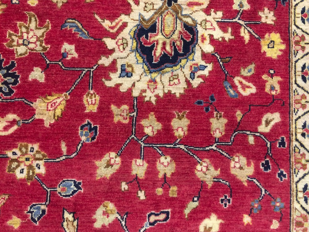 Peshawar Anoud Blue/Red Rug, 8'9x11'11