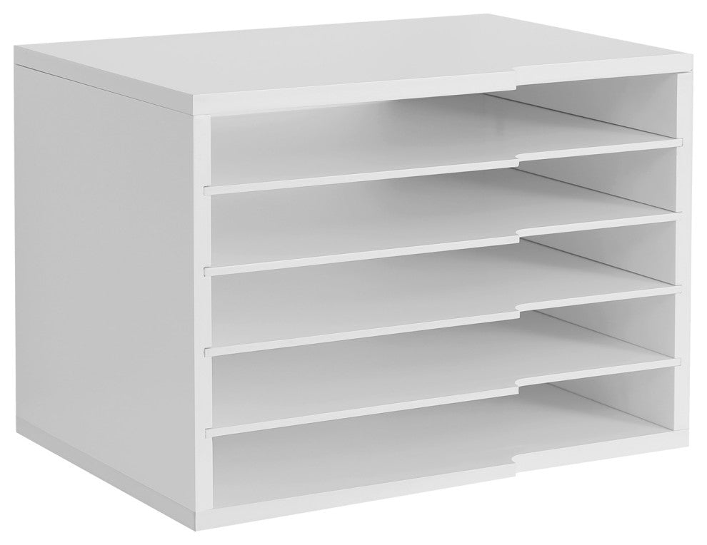 Welland Desktop File Sorter With 4 Adjustable Shelves For Home And Office