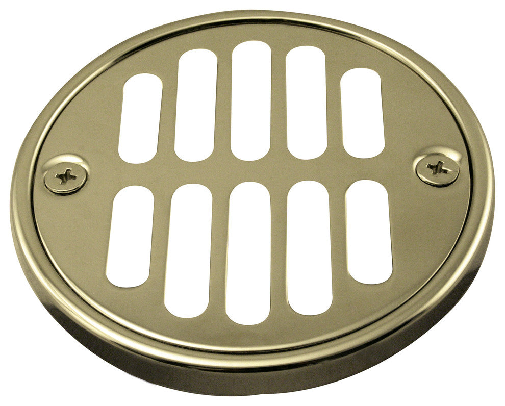 Shower Strainer Set With Screws, Grill and Crown, Polished Brass