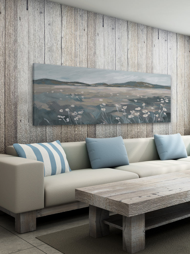 "Wild Poppy Plains" Painting Print on Wrapped Canvas, 60x20