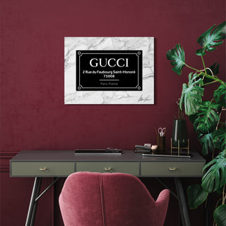 "Prestige G" Frameless Free Floating Reverse Printed Tempered Glass Wall Art