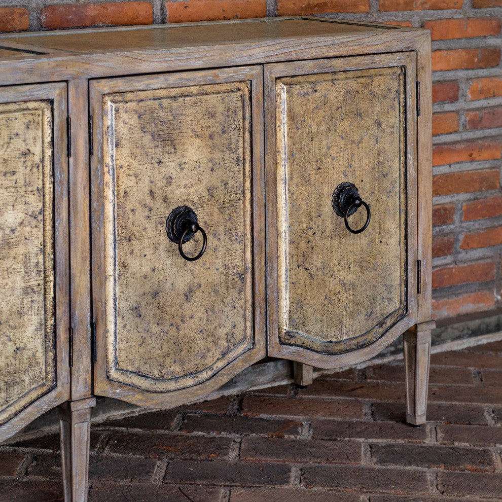 Uttermost Thina Champagne Console Cabinet