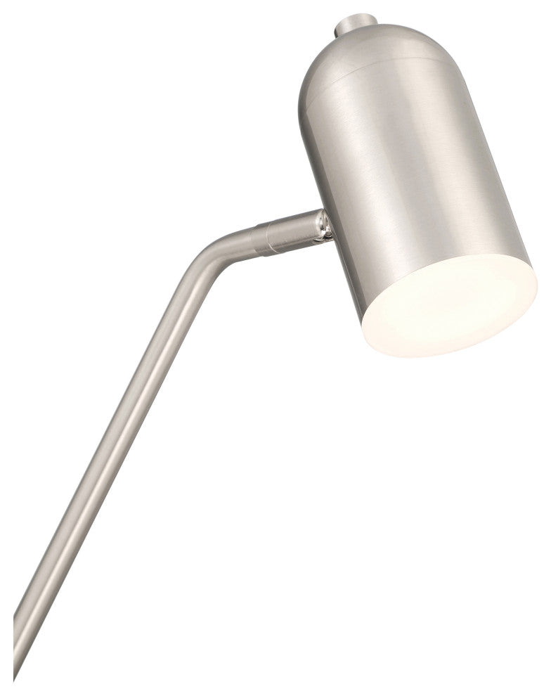 Aalto LED Reading Light, Dedicated LED, Brushed Steel