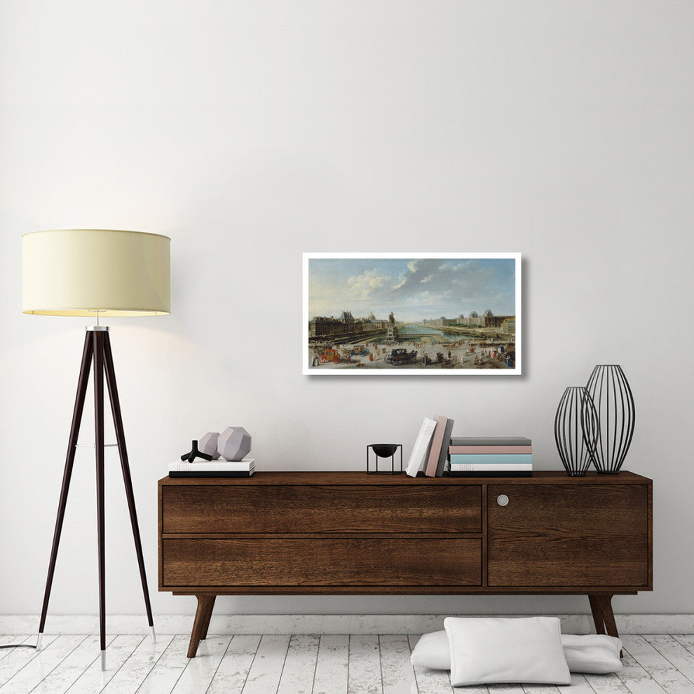 "A View of Paris from the Pont Neuf" Print by Jean-Baptiste Raguenet, 38"x21"