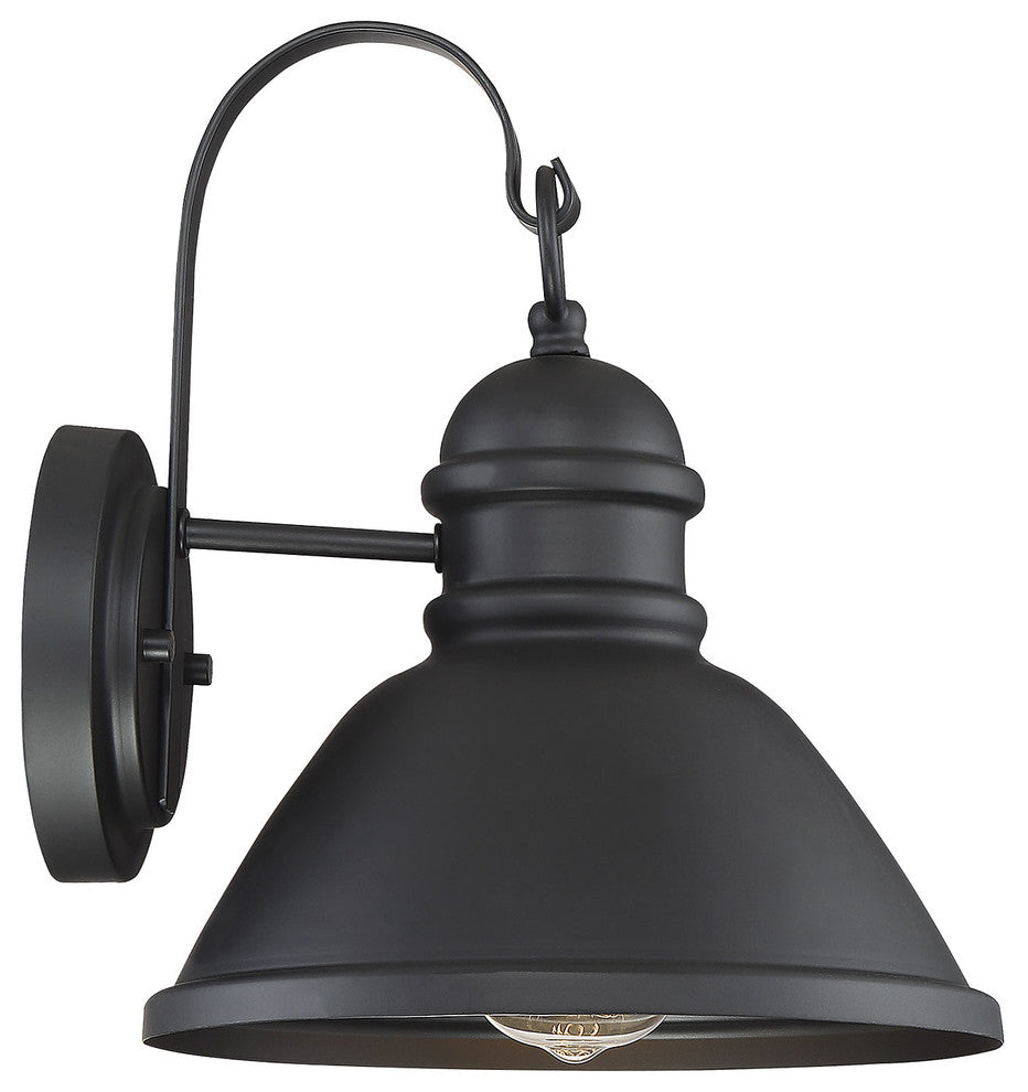 1-Light Exterior Wall Sconce, Black
