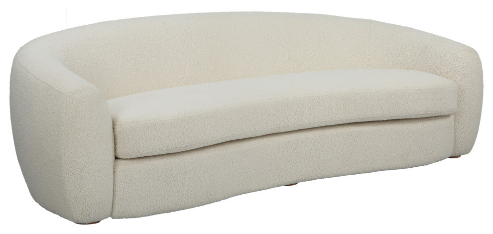 Uttermost Capra Art Deco White Sofa
