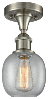 Innovations Belfast 1-Light Flush Mount, Brushed Satin Nickel